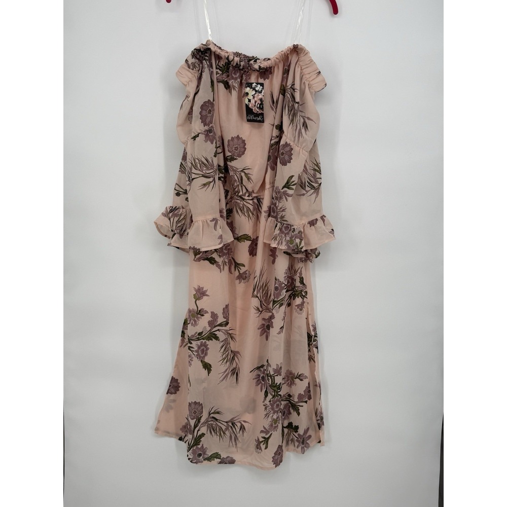 Blush Women's Dress Pink Floral Large NWT